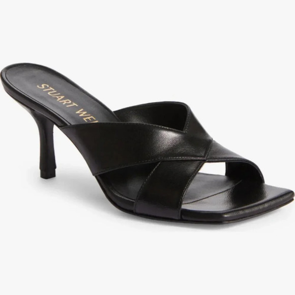 Stuart Weitzman Women's Carmen Sandal in Black. Sz: 9 - Picture 1 of 10